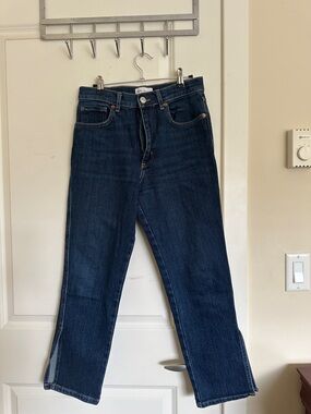 Zara Dark Blue Straight-Leg Women's Jeans